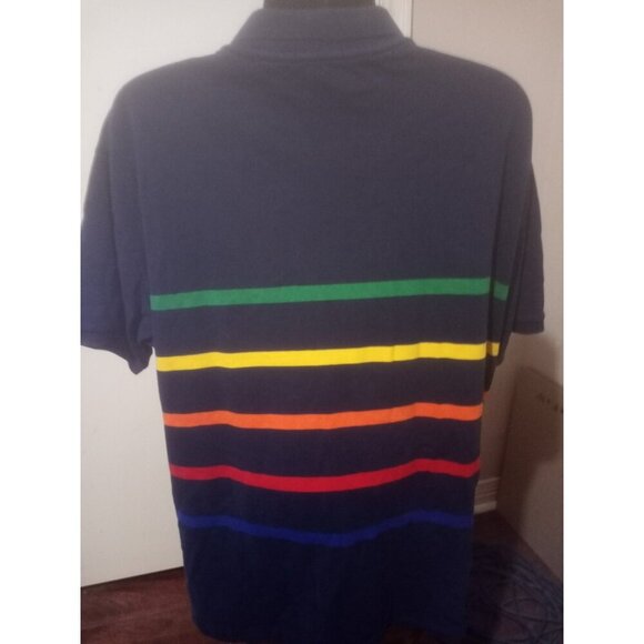Polo by Ralph Lauren Men’s Navy Striped SS Polo Shirt Sz 2XB BIG - Picture 7 of 13
